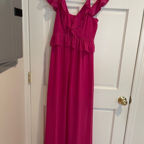 Bcbgeneration Ruffled Cold-Shoulder Maxi Dress - Picture 5 of 5